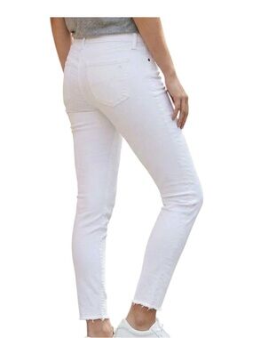 rag & bone White Dre Capri Cropped Slim Ankle Jeans